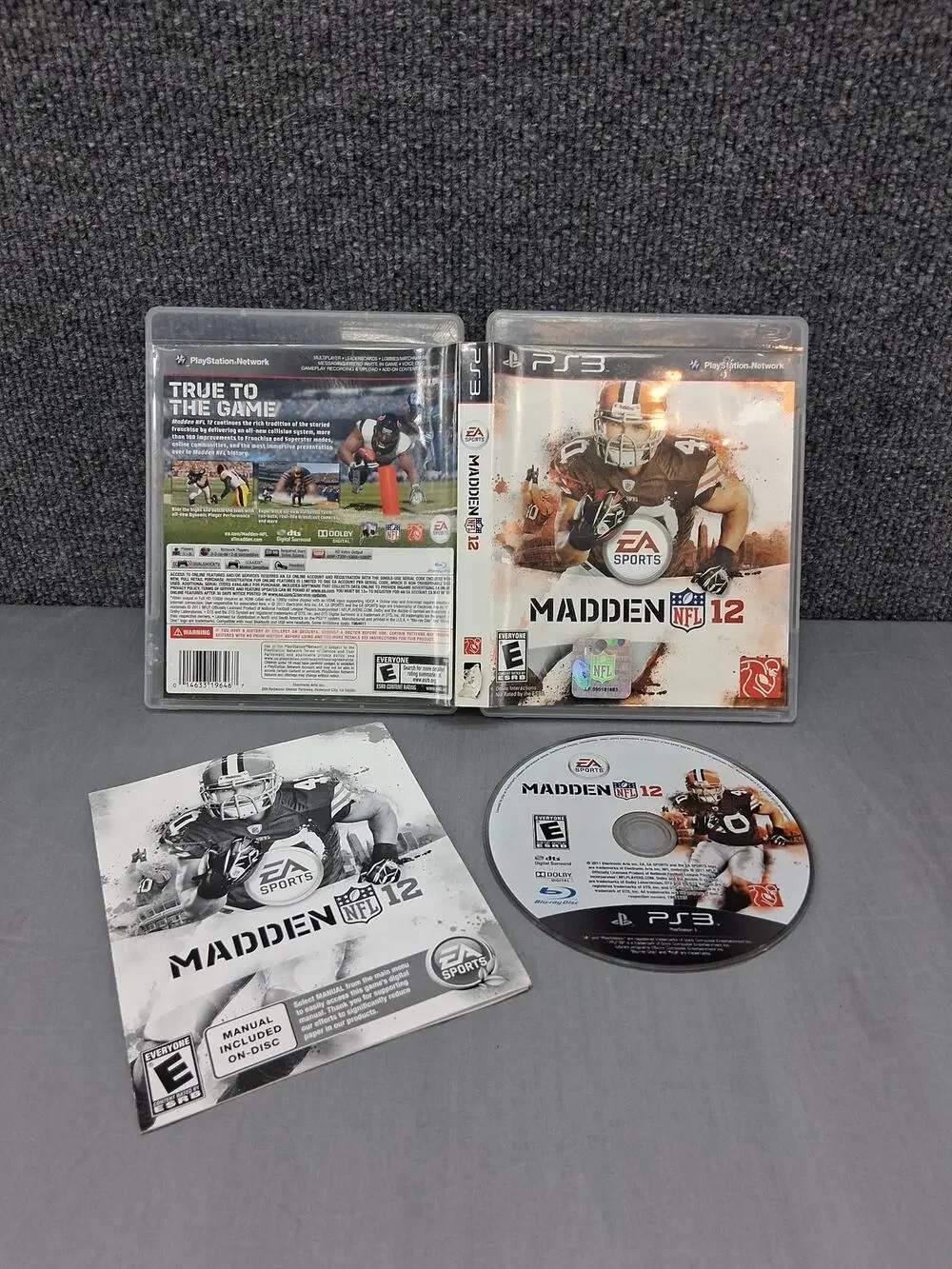 Madden NFL 2012 Sony Playstation 3 PS3 Complete Case Instructions